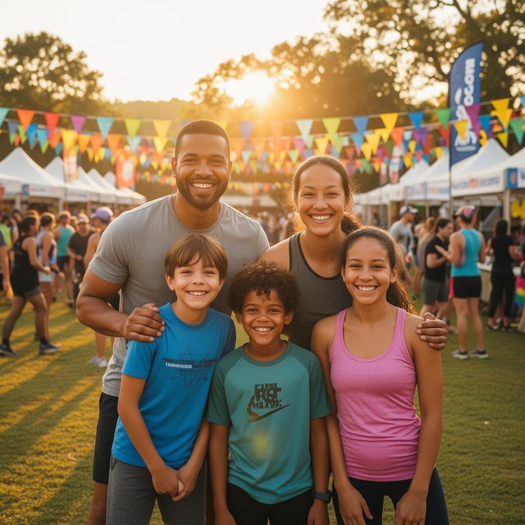 Family enjoying the festival